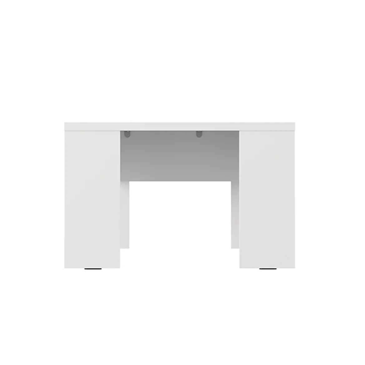 Tavolino da Salotto Bianco Opaco Forma Rettangolare Colore Ripiano Bianco 90x50x43h cm, Sfumatura Colore Struttura Opaco - Riposto