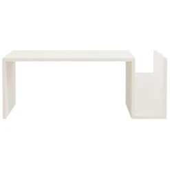 Tavolino da Salotto Bianco un Vano Forma Rettangolare 87x50x32h cm, Materiale Piano in Legno Nobilitato - Rometta