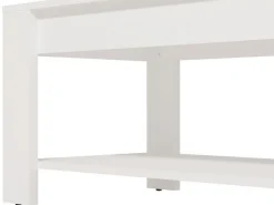 Tavolino da Salotto Bianco un Vano Piano Sollevabile 98x50x43h cm, Forma Rettangolare - Corallo