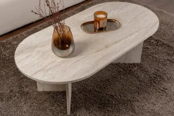 Tavolino da salotto Elain, 119x60 h40 cm, Bianco