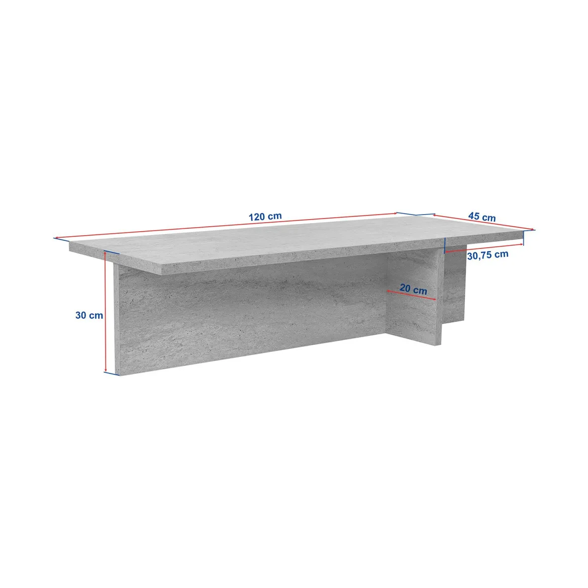 Tavolino da Salotto Marrone Noce Forma Rettangolare Materiale Piano in Legno Nobilitato 25x50x49h cm, Colore Ripiano Marrone - Ottone