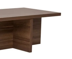 Tavolino da Salotto Marrone Noce Forma Rettangolare Materiale Piano in Legno Nobilitato 25x50x49h cm, Colore Ripiano Marrone - Ottone