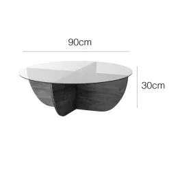 Tavolino da Salotto Marrone Noce Portariviste un Vano 105x60x40h cm, Forma Rettangolare - Tomiri