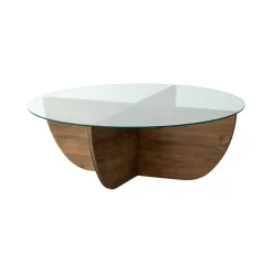 Tavolino da Salotto Marrone Noce Portariviste un Vano 105x60x40h cm, Forma Rettangolare - Tomiri