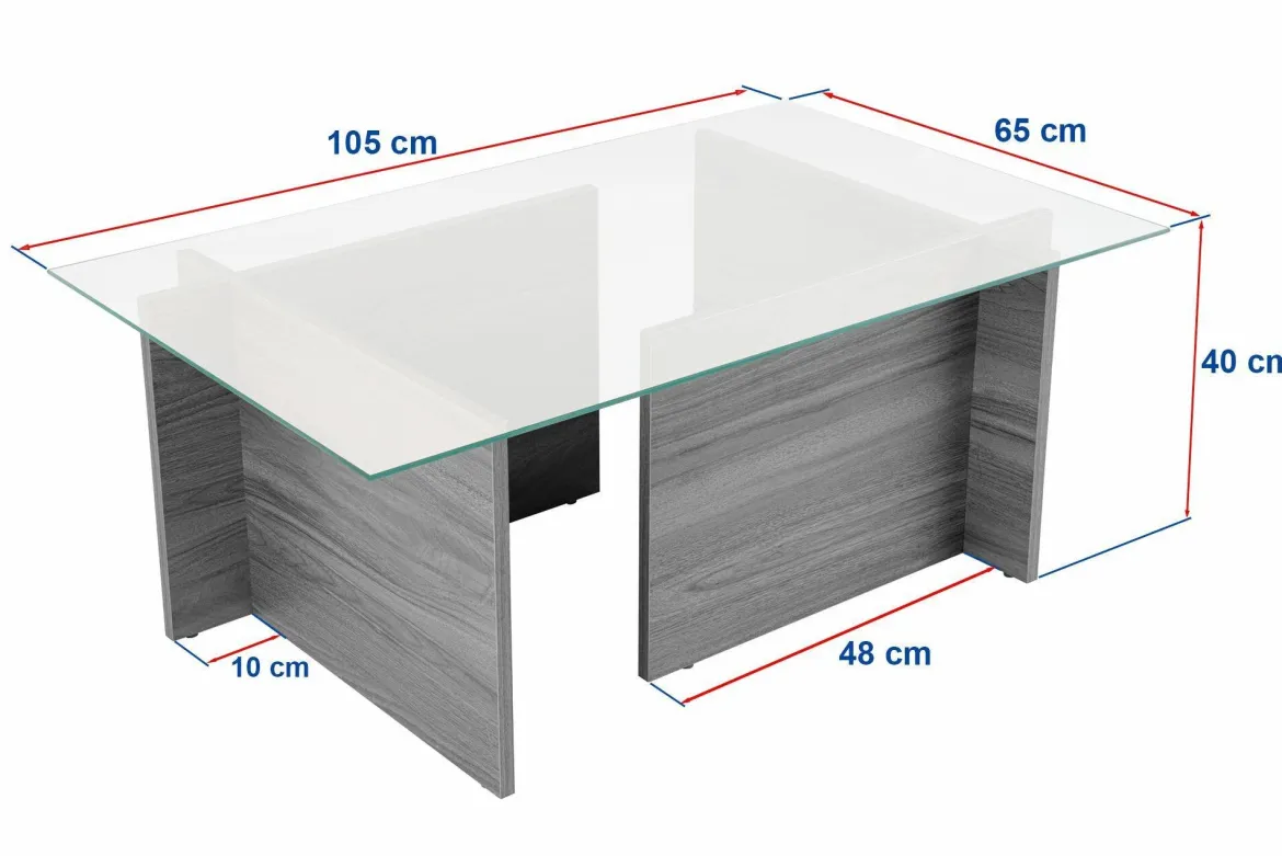 Tavolino da Salotto Marrone Pino Portariviste Forma Rettangolare 105x65x40h cm, Sfumatura Colore Struttura Pino - Azriel