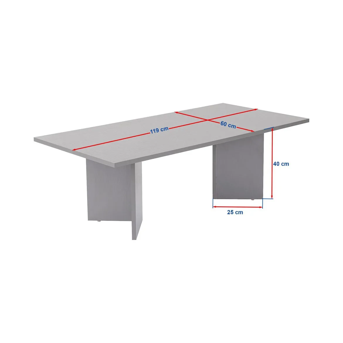 Tavolino da Salotto Marrone Quercia Forma Rettangolare Materiale Piano in Legno Nobilitato 119x60x40h cm, Colore Ripiano Marrone - Turate