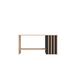 Tavolino da Salotto Marrone Rovere Nodi con Piedini un Vano 90x49.5x45.5h cm, Forma Rettangolare - Formia