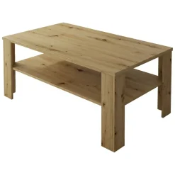 Tavolino da Salotto Marrone Rovere Nodi un Vano Forma Rettangolare 110x65x47h cm, Sfumatura Colore Ripiano Rovere Nodi - Rora