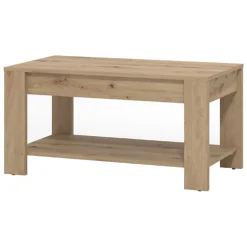 Tavolino da Salotto Marrone Rovere Piano in Vetro Temperato Forma Ovale 112x78x47h cm, Materiale Struttura in Vetro - Sommo