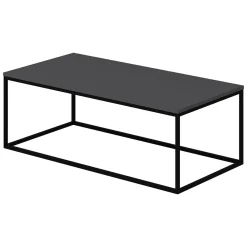Tavolino da Salotto Nero Antracite Peso Massimo Supportato 10 kg Forma Rettangolare 105x65x40h cm, Sfumatura Colore Struttura Antracite - Azriel
