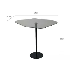 Tavolino da Salotto Nero Effetto Lucido Forma Quadrato 80x80x30h cm, Materiale Piano in Legno Nobilitato - Pagliara