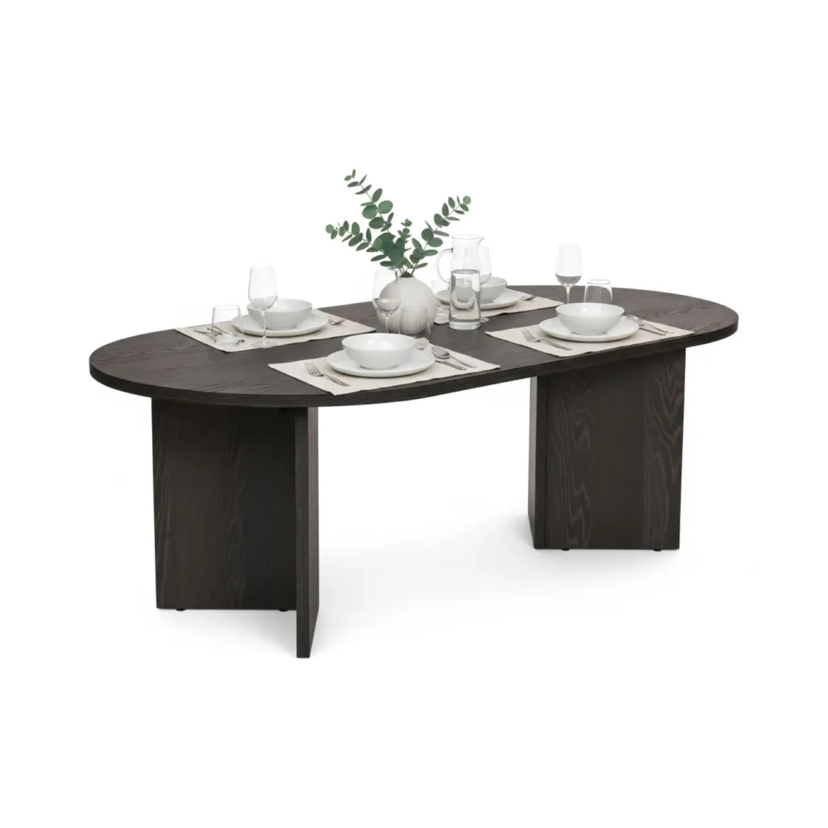 Tavolino da Salotto Nero Forma Rettangolare Materiale Piano in Legno Nobilitato 119x60x40h cm, Colore Ripiano Nero - Turate