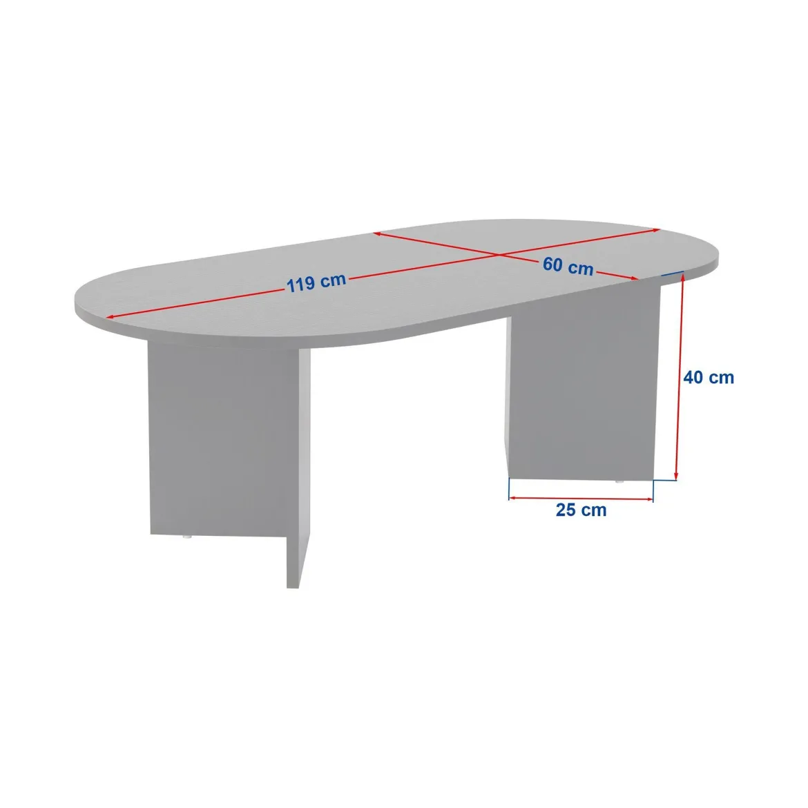 Tavolino da Salotto Nero Forma Rettangolare Materiale Piano in Legno Nobilitato 119x60x40h cm, Colore Ripiano Nero - Turate