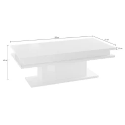 Tavolino da salotto rettangolare acero 55x55x41h cm - Chanthu