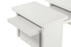Tavolino da salotto rettangolare bianco 110x45x41h cm - Amarantha