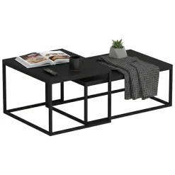 Tavolino da salotto rettangolare noce 35x40x65h cm - Tembin