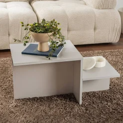Tavolino salotto rettangolare grigio 80x40x40h cm - Varian