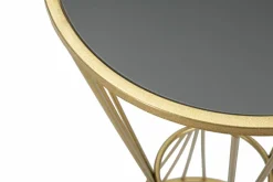Tavolino salotto rotondo oro 50x50x100h cm - Leonid
