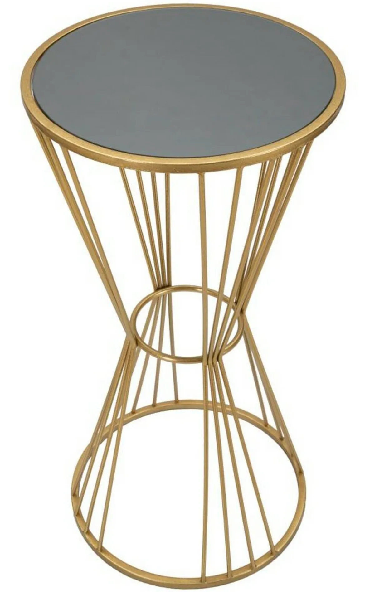 Tavolino salotto rotondo oro 50x50x100h cm - Leonid