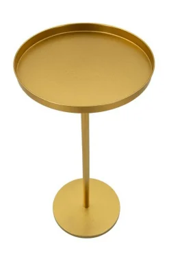 Tavolino soggiorno circolare oro 41x41x80h cm - Argile
