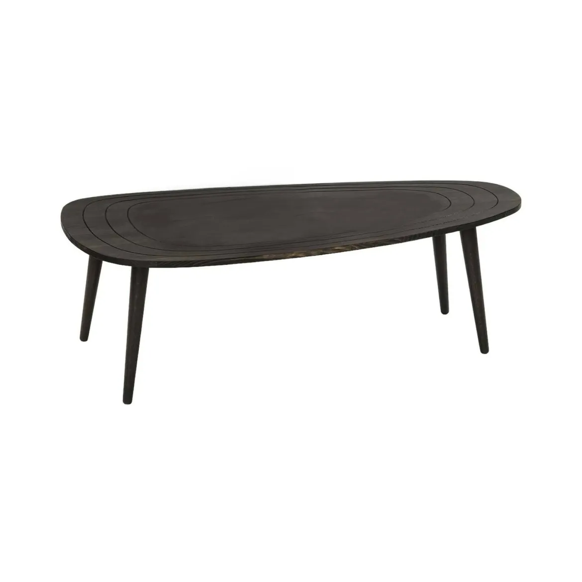 Tavolino soggiorno ovale antracite 115x50x38h cm - Eugenia
