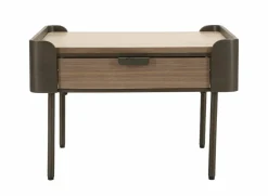 Tavolino soggiorno quadrato grigio e oro 40x40x42h cm - Collio