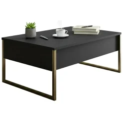 Tavolino soggiorno rettangolare ardesia 90x55x41h cm multiuso - Natalia