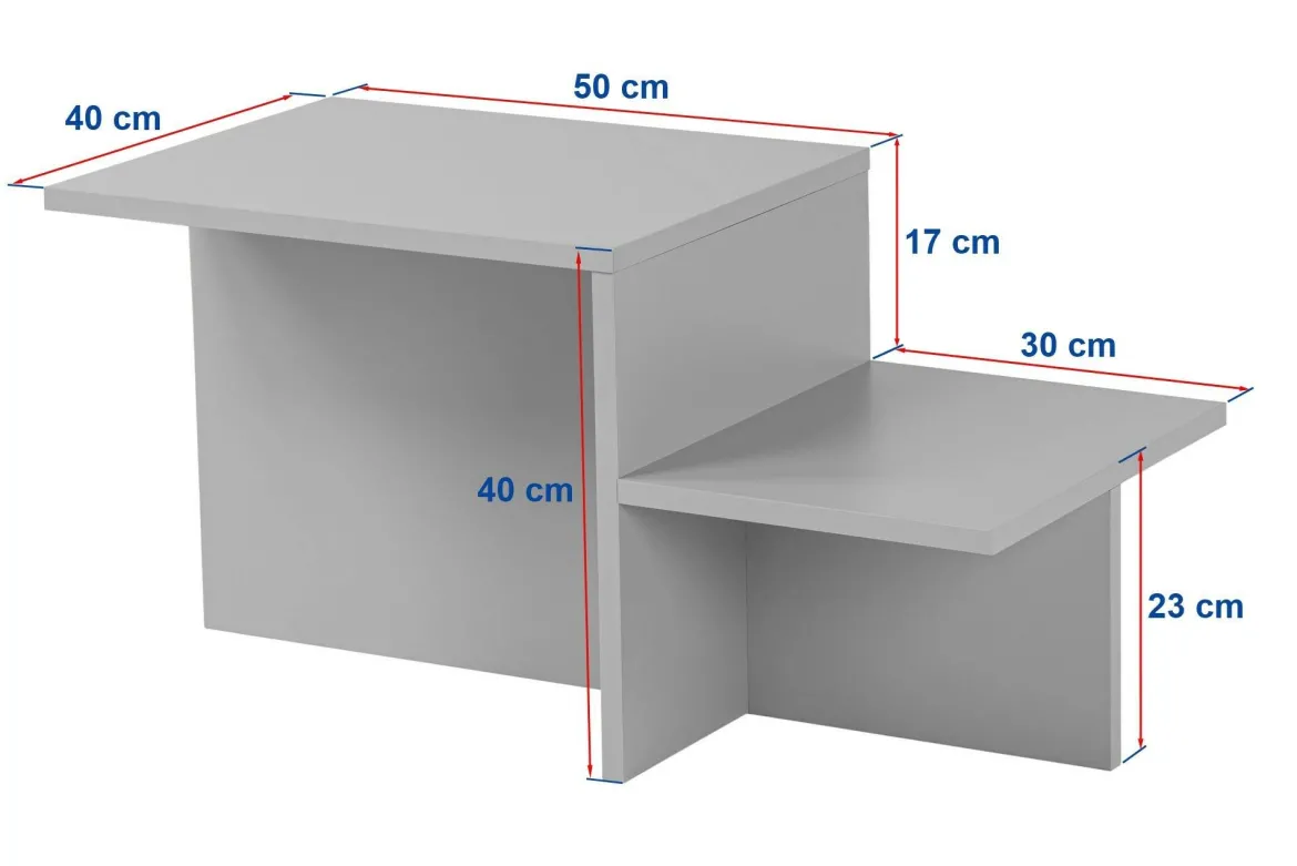 Tavolino soggiorno rettangolare marmo 80x40x40h cm - Varian