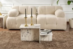 Tavolino soggiorno rettangolare marmo 80x40x40h cm - Varian