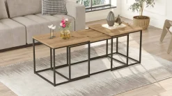 Tavolino soggiorno rettangolare quercia 30x40x63h cm - Blas