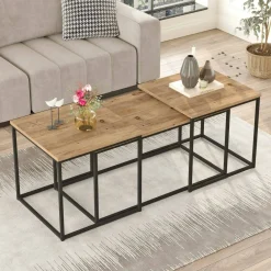 Tavolino soggiorno rettangolare quercia 30x40x63h cm - Blas