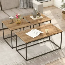 Tavolino soggiorno rettangolare quercia 30x40x63h cm - Blas