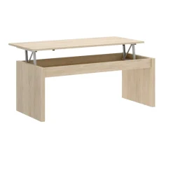 Tavolino soggiorno rettangolare rovere e bianco 100x40x50h cm impermeabile - Axinia