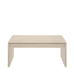 Tavolino soggiorno rettangolare rovere e bianco 100x40x50h cm impermeabile - Axinia