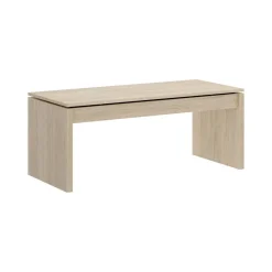 Tavolino soggiorno rettangolare rovere e bianco 100x40x50h cm impermeabile - Axinia