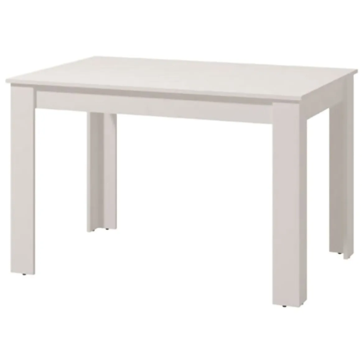 Tavolo Allungabile Bianco Opaco Marrone Rovere 4 Posti Allungabile 110x50x79h cm, - Paestum