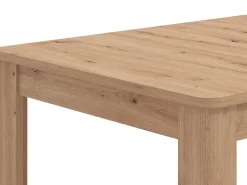 Tavolo Allungabile Marrone Rovere Nodi 8 Posti Allungabile 190x90x77h cm, Meccanismo Estensione Allunga Centrale - Dencio