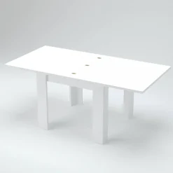 Tavolo allungabile 6-8 posti 90x90cm bianco lucido - Airin