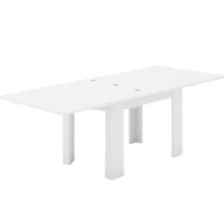 Tavolo allungabile 6-8 posti 90x90cm bianco lucido - Airin