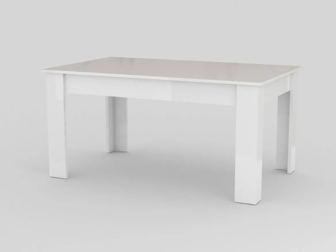 Tavolo allungabile 8-10 posti 140/190x90cm bianco lucido - Arizon