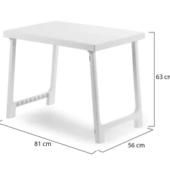 Tavolo da Esterno Bianco 6 Posti Tavolo Tavolo da Esterno Fisso 137x85x72h cm, Lunghezza Massima 137 cm Made in Italy - Greggs