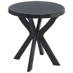 Tavolo da Esterno Nero Antracite 2 Posti Lunghezza Massima 70 cm 70x70x72h cm, Finitura Effetto Liscio Made in Italy - Lorwood