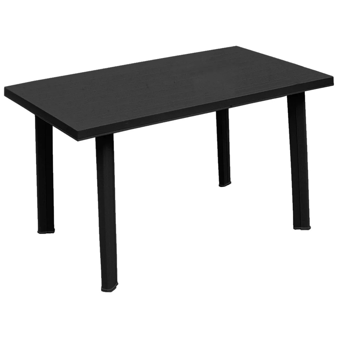 Tavolo da Esterno Nero Antracite 6 Posti Lunghezza Massima 137 cm 137x85x72h cm, Finitura Effetto Liscio Made in Italy - Greggs