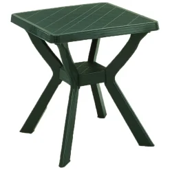 Tavolo da Esterno Verde 4 Posti Tavolo Tavolo Fisso Quadrato 75x75x72h cm, Lunghezza Massima 75 cm Made in Italy - Brownstown