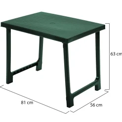 Tavolo da Esterno Verde 6 Posti Tavolo Tavolo da Esterno Fisso 137x85x72h cm, Lunghezza Massima 137 cm Made in Italy - Greggs