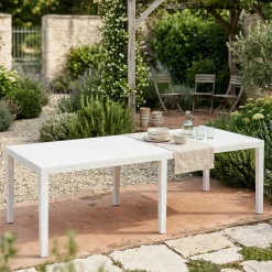 Tavolo da giardino allungabile 8-10 posti 150/220x90cm marrone - Abbaviva
