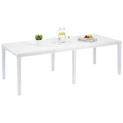 Tavolo da giardino allungabile 8-10 posti 150/220x90cm marrone - Abbaviva