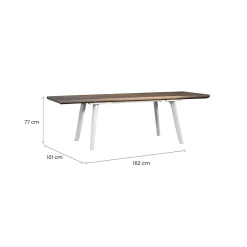 Tavolo da giardino allungabile 8-12 posti 146/292x86cm antracite - Campana