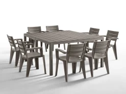 Tavolo da giardino allungabile 8-12 posti 147/294x90cm antracite - Brossard