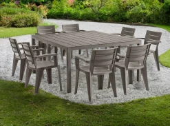 Tavolo da giardino allungabile 8-12 posti 147/294x90cm antracite - Brossard